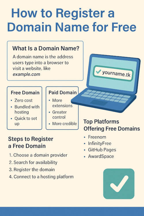 How to Register a Domain Name for Free