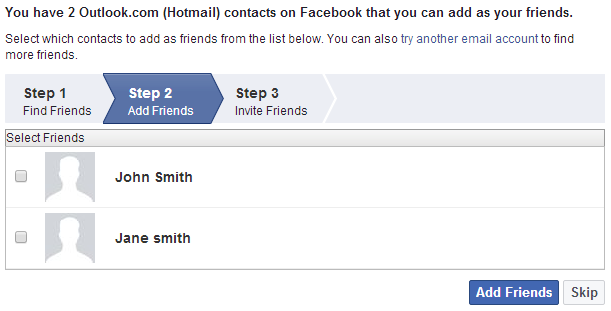 How to Import Outlook (Hotmail) Contacts into Your Facebook Account - 4