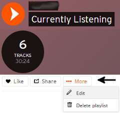 how to delete song from soundcloud playlist