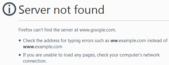 website niet gevonden op server