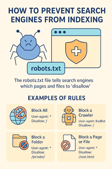 Prevent Search Engines from Indexing Pages and Files on Your Site